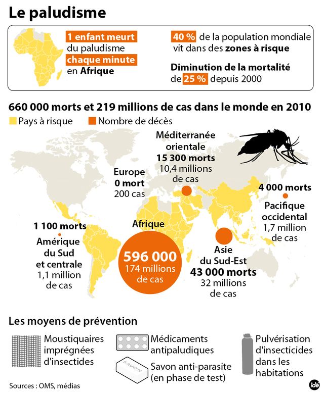 Le paludisme dans le monde