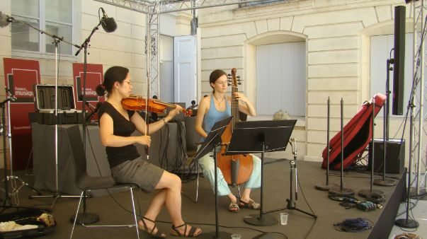 Yoko Kawakubo (violon) et Myriam Rignol (violoncelle) © France Musique / Flora Sternadel