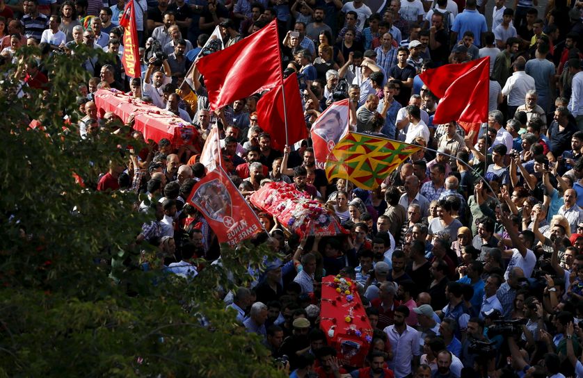 Funérailles des victimes de l'attentat de Suruc le 22 juillet