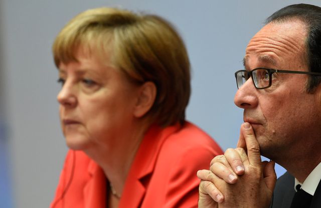 François Hollande et Angela Merkel