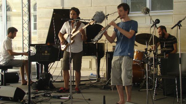 De gauche à droite : Daniel Moreau, Alfred Vilayleck, Mathieu Chedeville et Julien Grégoire © France Musique / Flora Sternadel