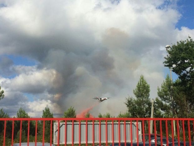 Incendie à saint Jean d'illac fin juillet 2015