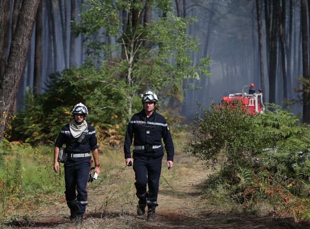 Incendie en forêt à Saint Jean d'Illac.