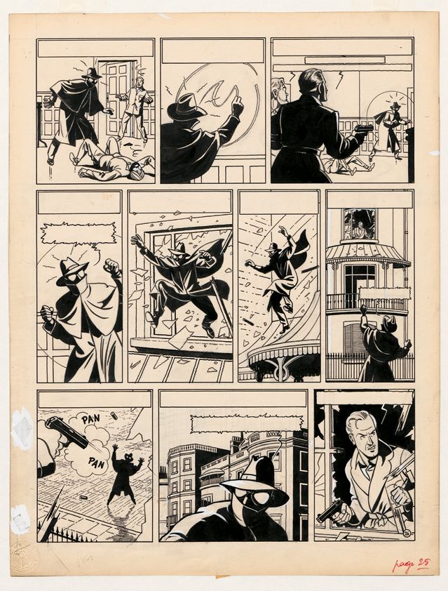 La marque jaune, planche n°26, Journal Tintin, n°12-22 (1950-1952), Le Lombard, 1955,