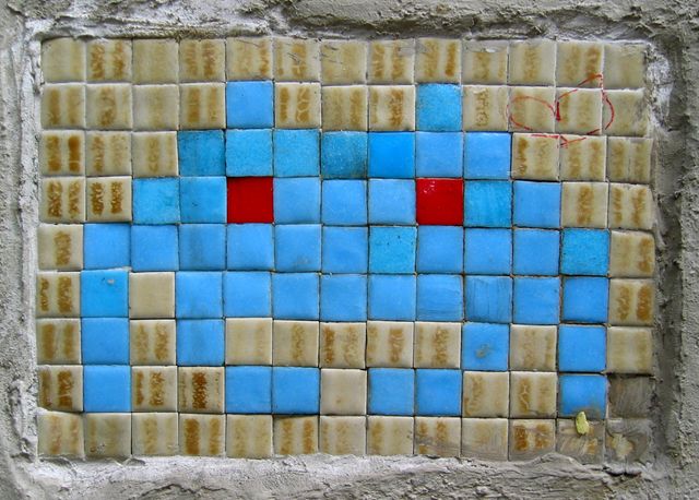Le tout premier Invader, créé deux ans avant le début de "l'invasion", en 1996