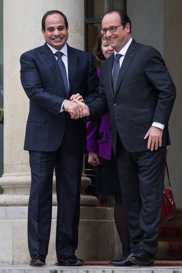 Abdel Fattah al-Sissi et François Hollande à l'Elysee en novembre 2014