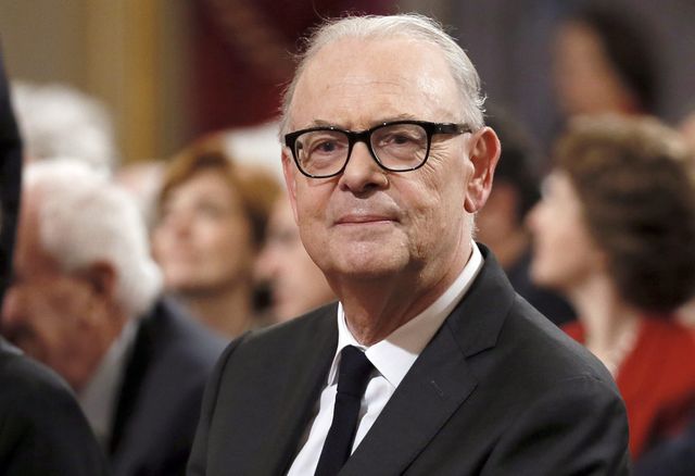 Patrick Modiano lorsqu'il est devenu Chevalier de la Légion d'honneur 2014