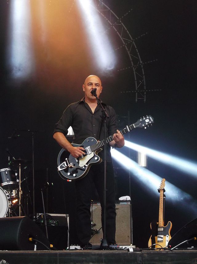 Dominique A au Festival Beauregard 2015, à Hérouville-Saint-Clair, le 3 juillet 2015.