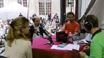 Sanja Bizjak, Pablo Chatzman et Benjamin Lévy au micro de Stéphane Grant à Albret par S Noël