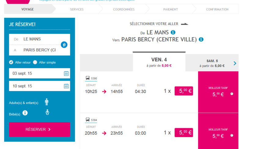 La SNCF lance une liaison Le Mans-Paris en car le 4 septembre