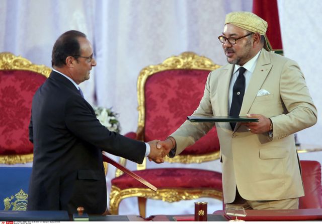 François Hollande et Mohammed VI à Tanger le 20 septembre 2015