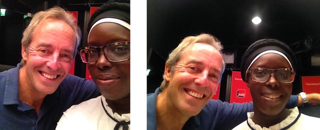 Jean-François Clervoy et Fatoumata Kebe