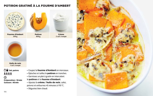 Potiron gratiné a la fourme d'Ambert
