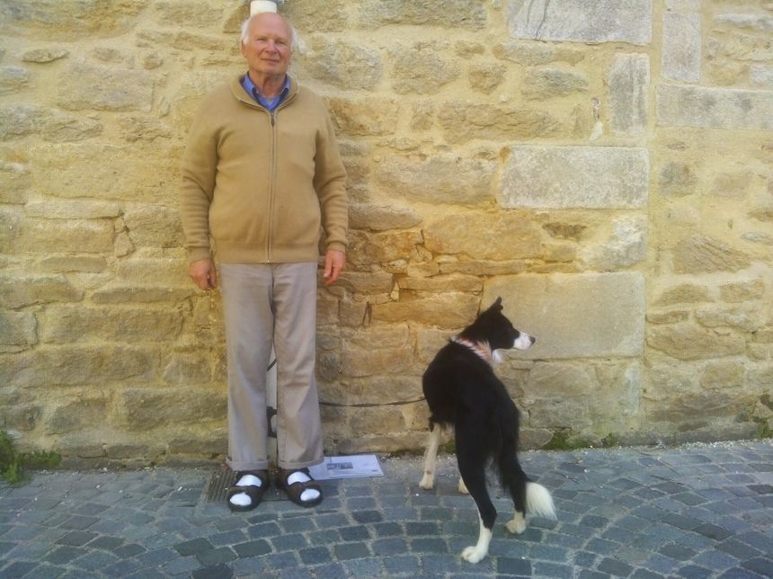 Marc et son chien border collie