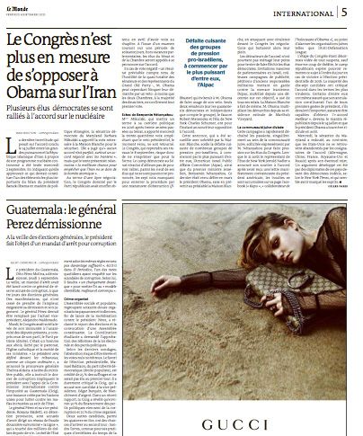 Page 5 du Journal Le Monde du vendredi 4 septembre 2015