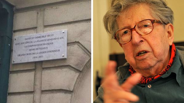 La plaque en l'honneur d’Henri Dutilleux enfin posée à Paris