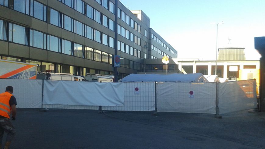 Le lieu d'arrivée des migrants à Munich en septembre 2015
