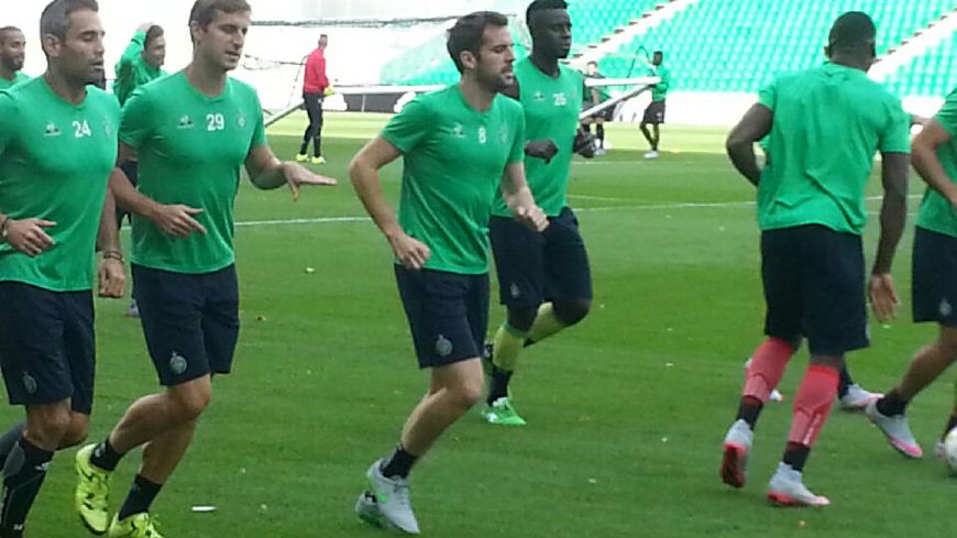 les verts à l'entrainement hier