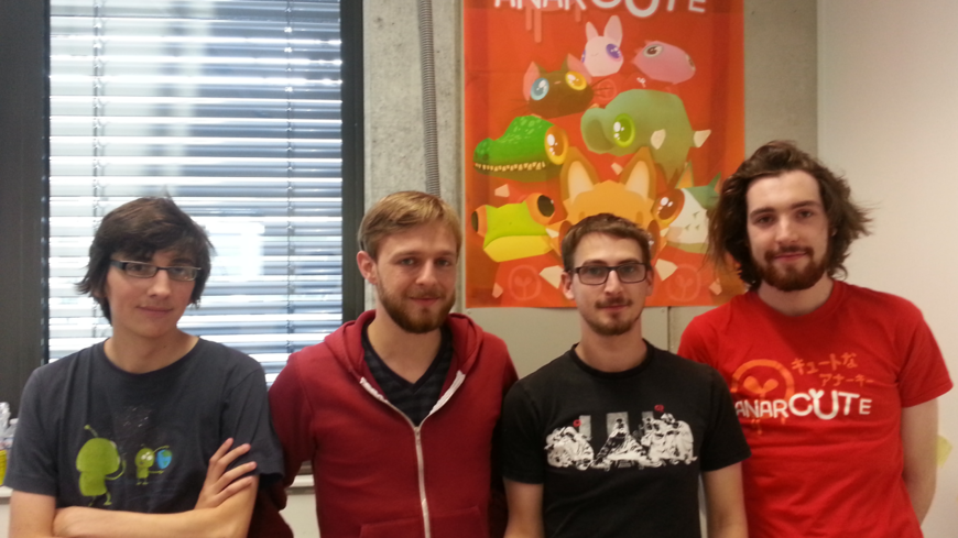 Félix, Matthieu, David et Tom, 4 des 5 lauréats des "Unity Awards"