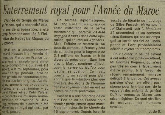 Le Monde du 6 octobre 1990