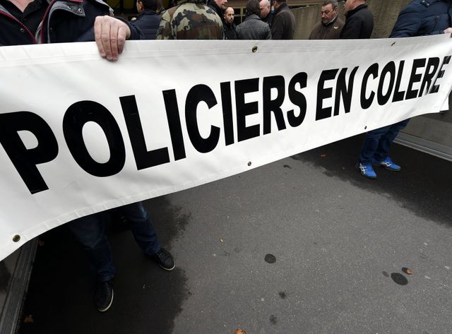 Manifestation de policiers à Nancy