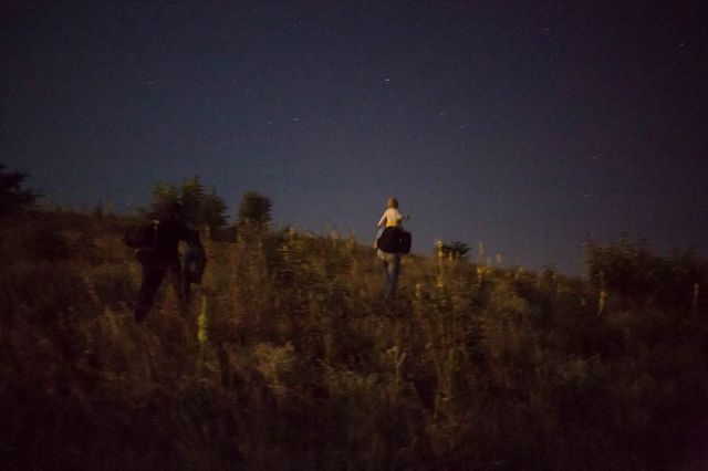 une famille Syrienne sur la route, Olivier Jobard
