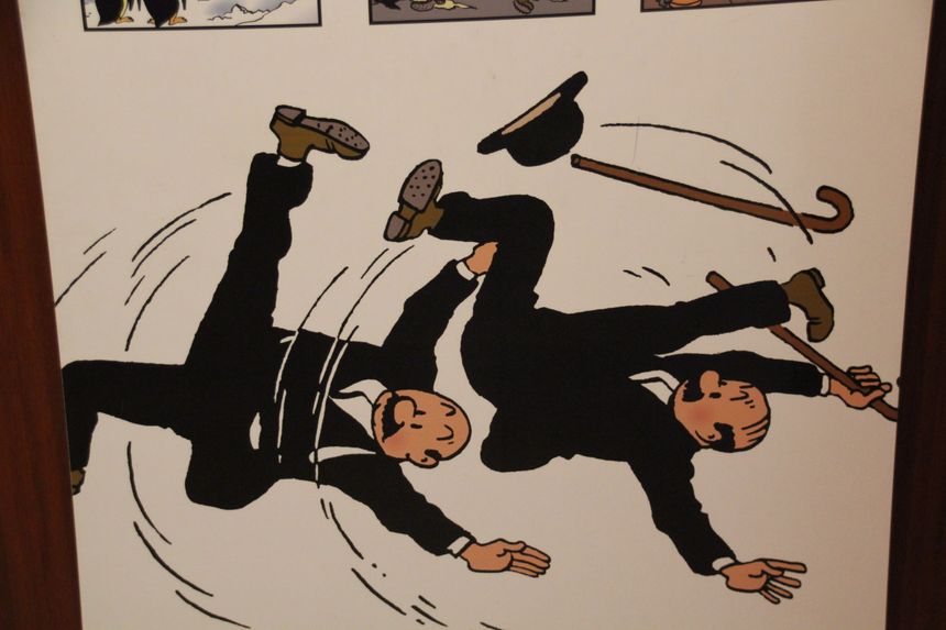Les Dupondt - Décor des collections du Musée de la BD de Bruxelles - centre Belge de la BD