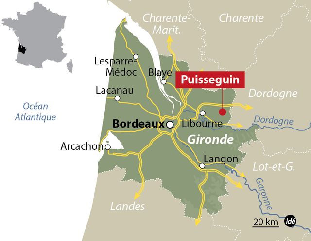 L'accident a eu lieu à Puisseguin en Gironde