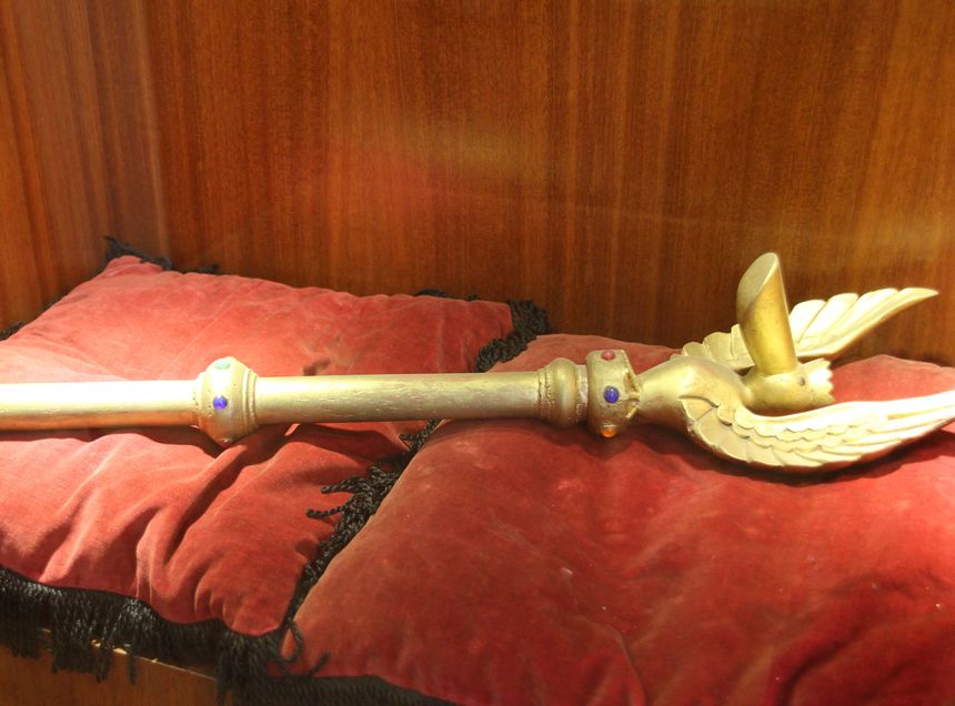 Sceptre d'Ottokar d'après le livre d'Hergé dans les collections permanentes du Musée de la BD