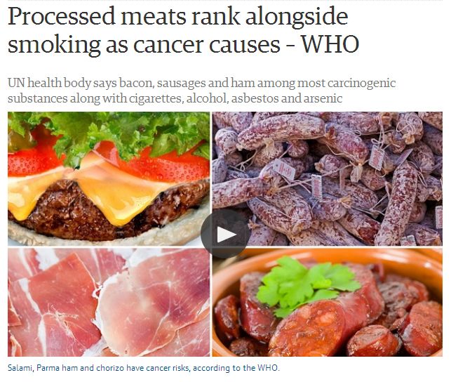 Capture d'écran d'une vidéo de The Guardian sur les interrogations concernant la charcuterie et la viande rouge