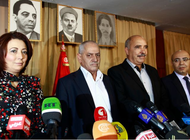Les membres du Dialogue national tunisien le 21 septembre 2013