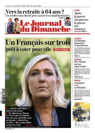 couverture du JDD du 11 octobre 2015