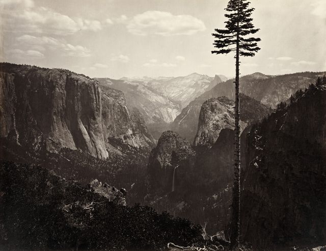 La vallée de Yosemite par Carleton Watkins en 1865