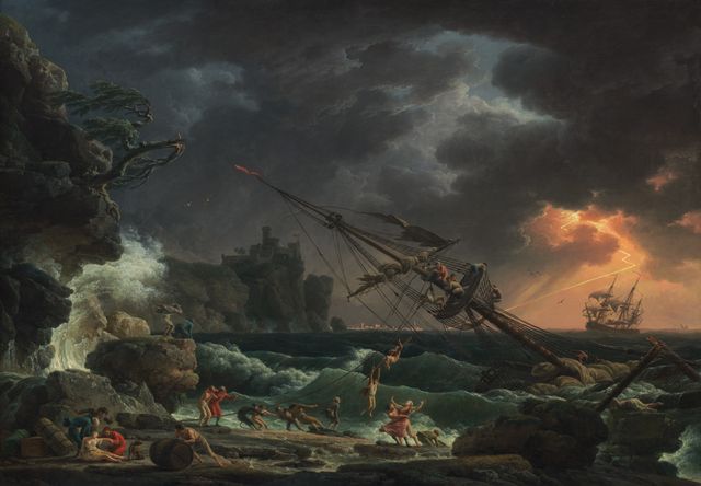 Le naufrage par Claude Joseph Vernet - 1772