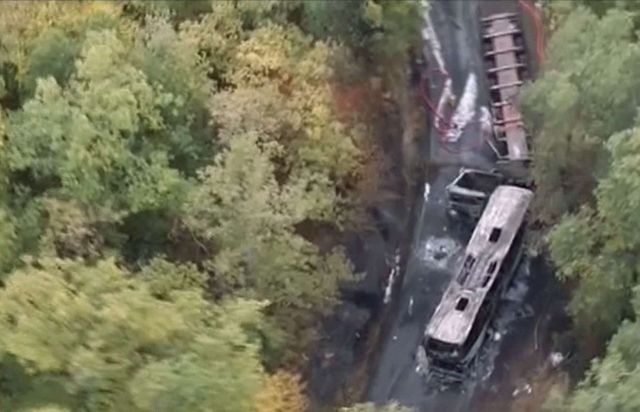 Le lieu de l'accident de Puisseguin