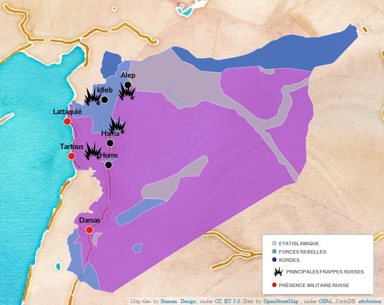 frappes russes en Syrie