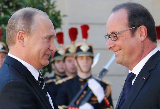 Vladimir Poutine et François Hollande