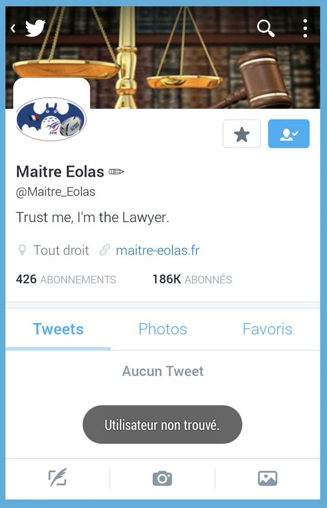 Maître Eolas a fermé son compte Twitter