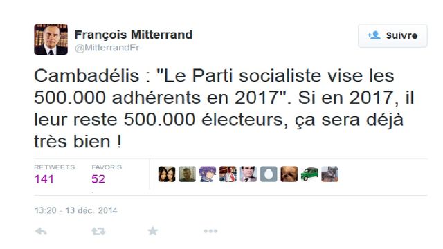Compte Twitter François Mitterrand