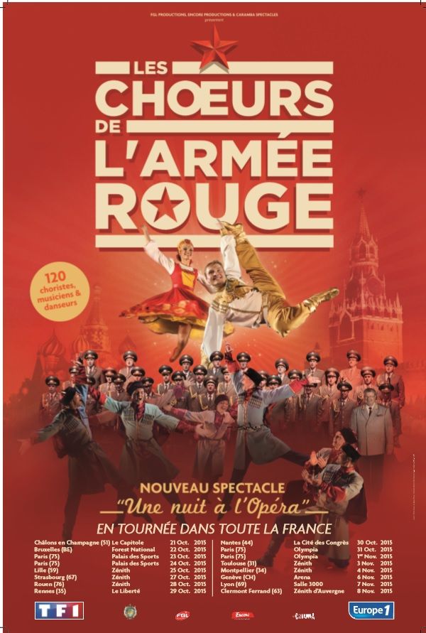 Les Choeurs de l'Armée Rouge, nouveau spectacle "Une nuit à l'Opéra"