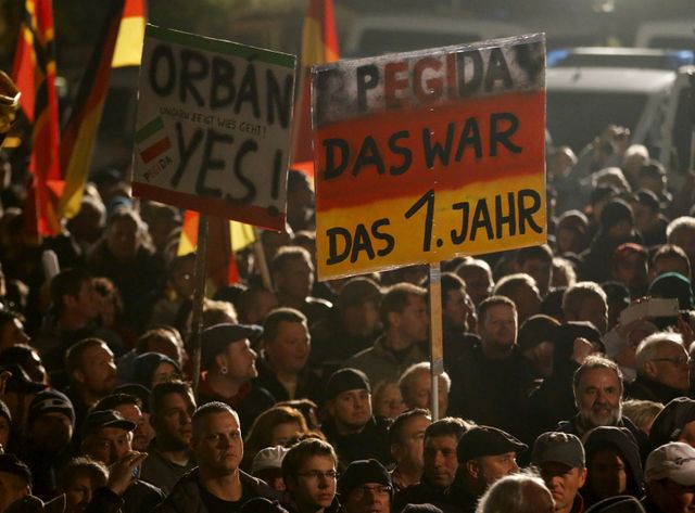 Pegida manifeste contre l'immighration en Allemagne