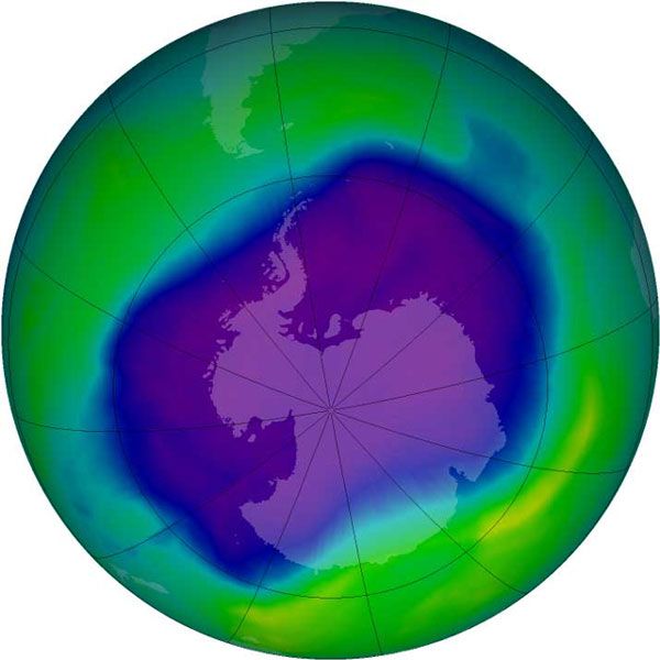 Le "trou" dans la couche d'ozone