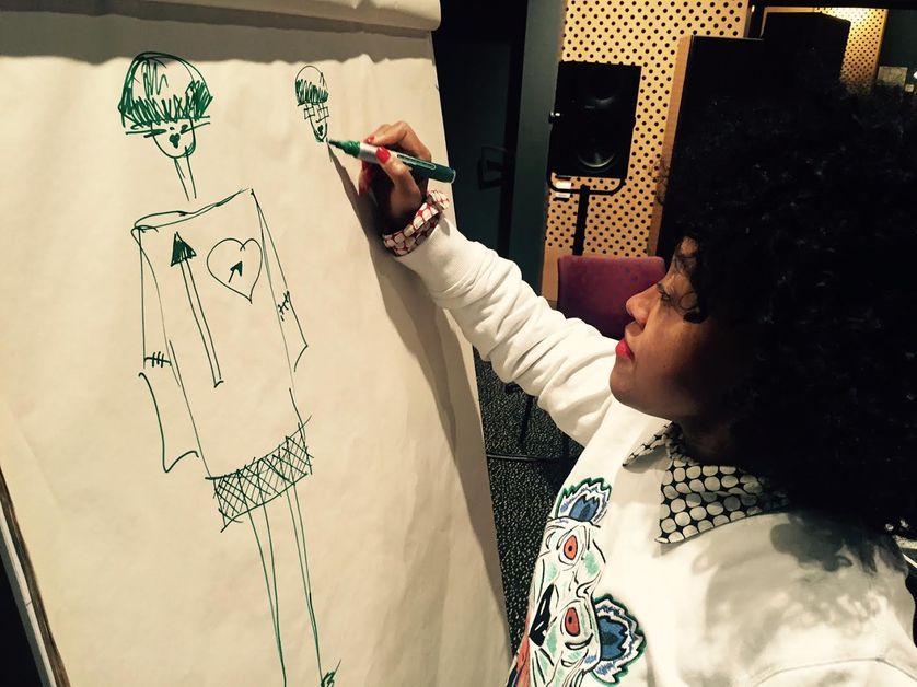 Sakina M'Sa dessine