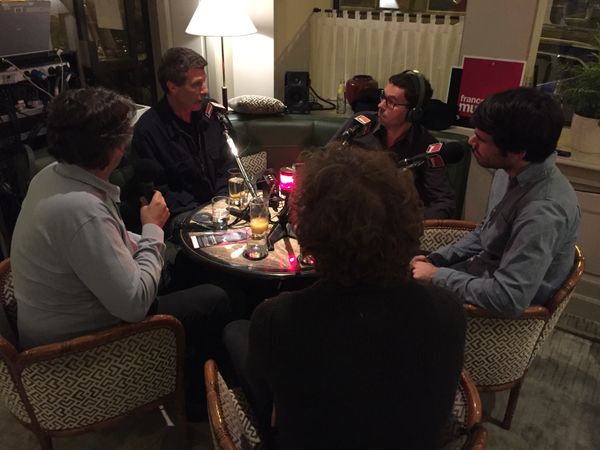 Lionel Esparza au Relais Bedford avec ses invités : Jean-Christophe Frisch, Jean-Yves Clément, Bruno Philippe et Tanguy de Williencourt