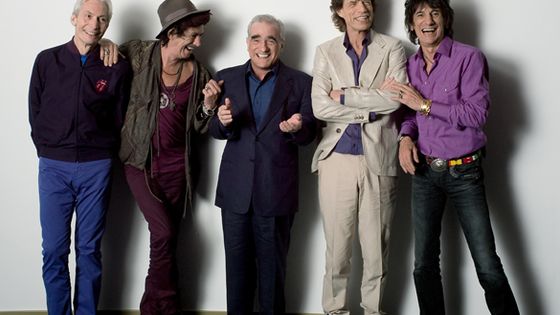 Martin Scorsese avec The Rolling Stones pendant le tournage de "Shine a Light / Paramount Pictures ©Autre