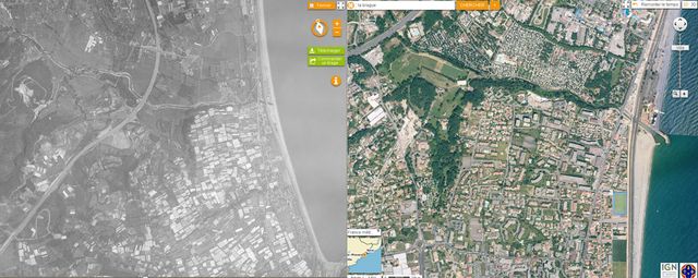 Vues aériennes de la Brague - 1961/2015