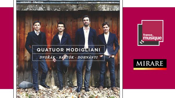 Oeuvres de Dvorak, Bartòk et Dohnanyi par le Quatuor Modigliani