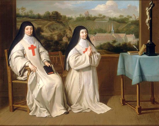 Philippe de Champaigne. Portrait de mère Angélique et mère Agnès Arnauld. XVIIe ou XVIIIe siècle. Huile sur toile.