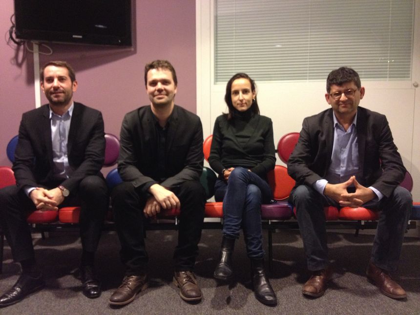 Jean-Christophe Tortora, Florent Latrive, Julia Cagé et Pascal Riché
