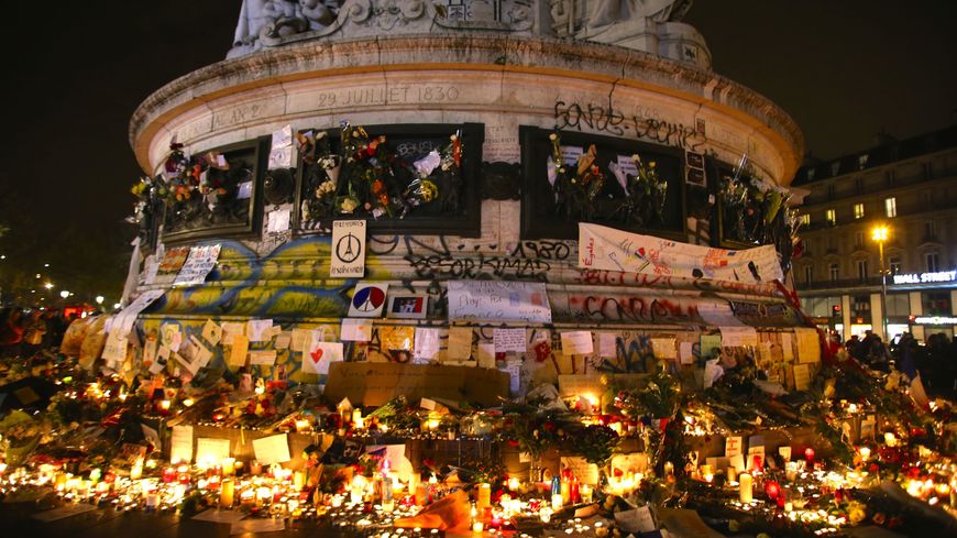 Place de la République à Paris après les attentats